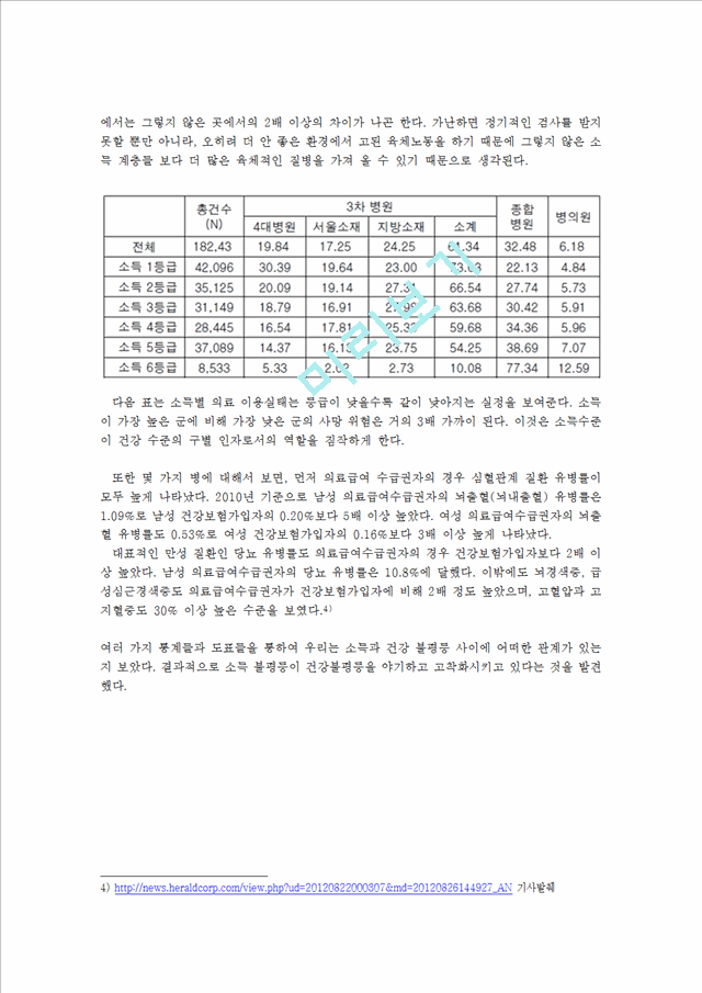 [1000원] 건강불평등,의료민영화,의료체계.hwp